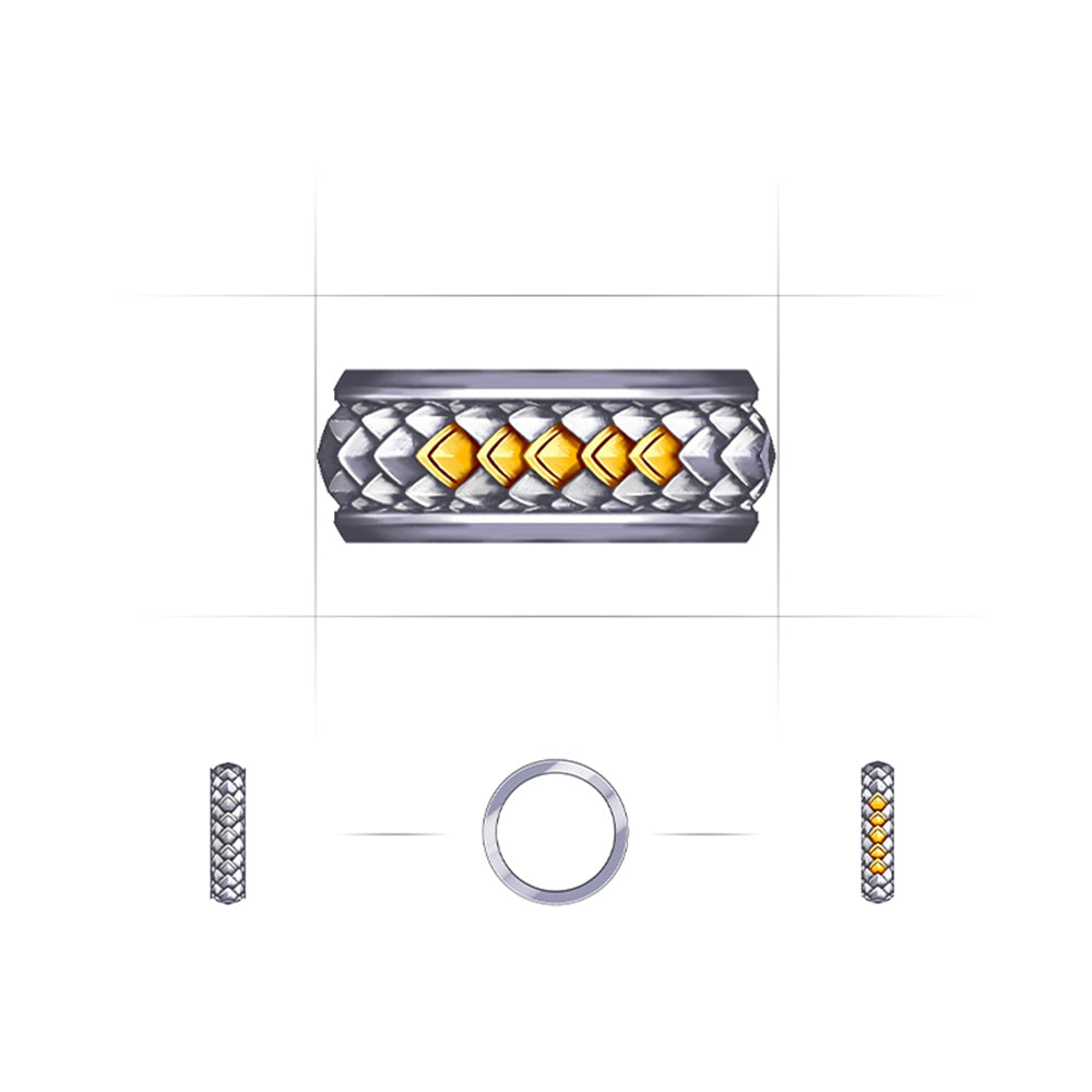 Vintage Dragon Scales Ring Band