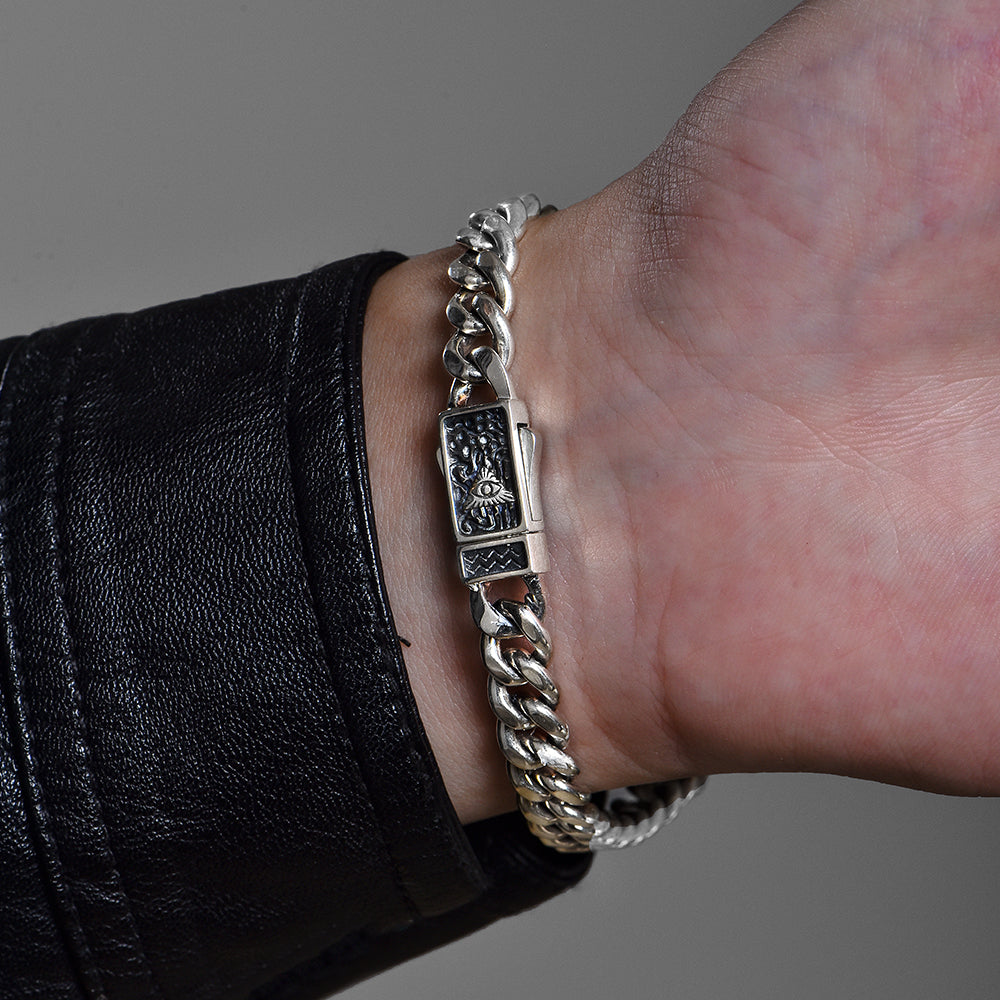Vintage Eye Of God Cuban Link Bracelet