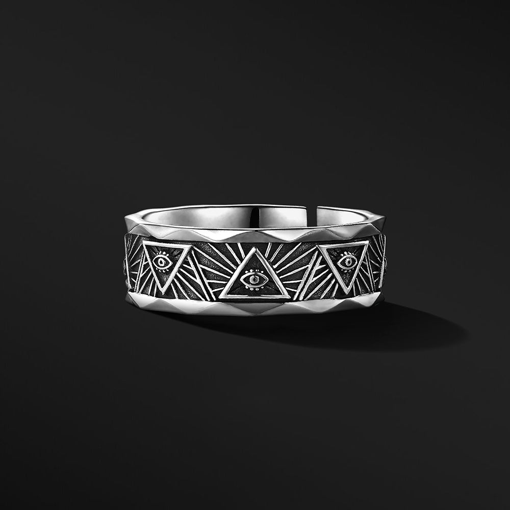 Vintage All Seeing Eye Ring Band