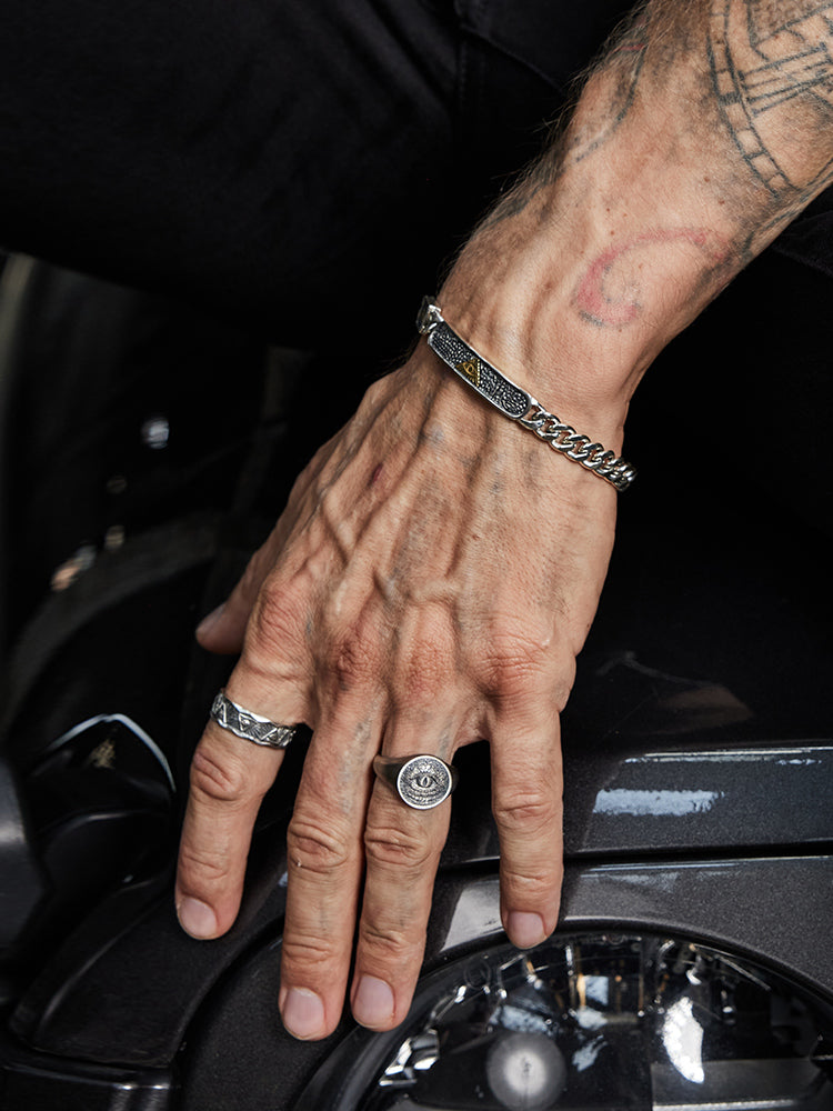 Vintage Eye Of God Cuban Link Bracelet