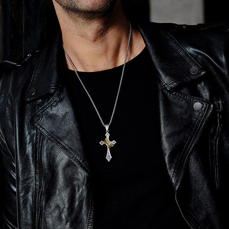 Cross & Crown Pendant