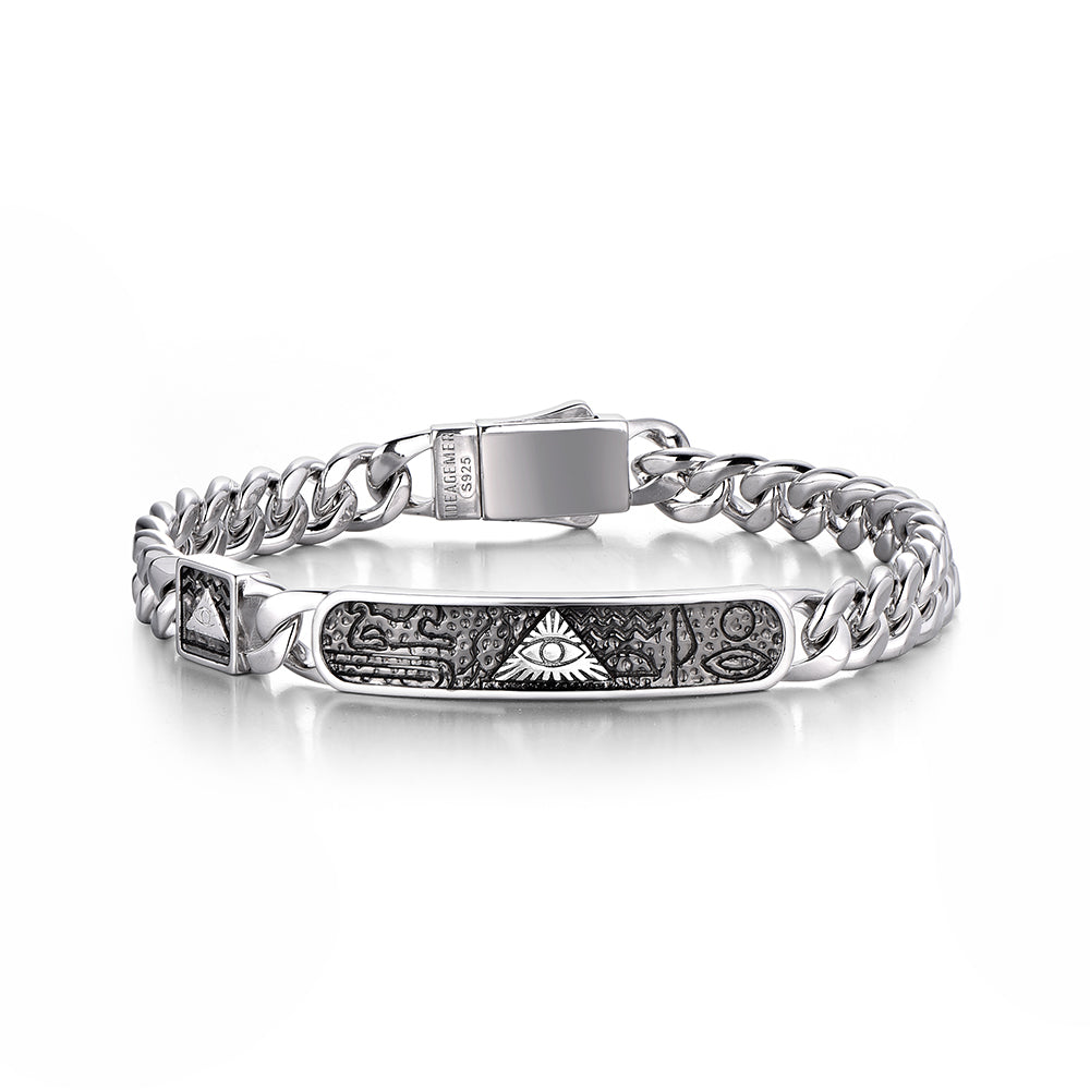 Vintage Eye Of God Cuban Link Bracelet