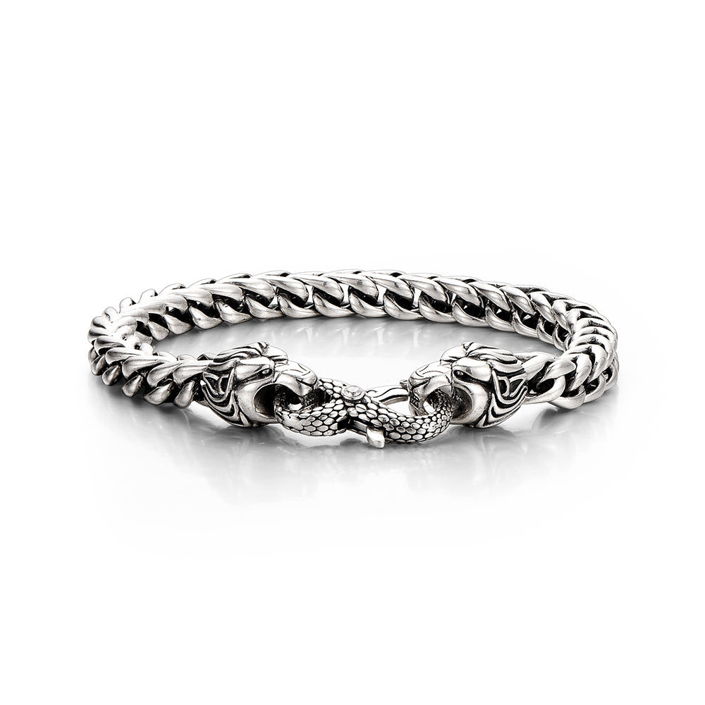 Vintage Lion Head Cuban Link Bracelet