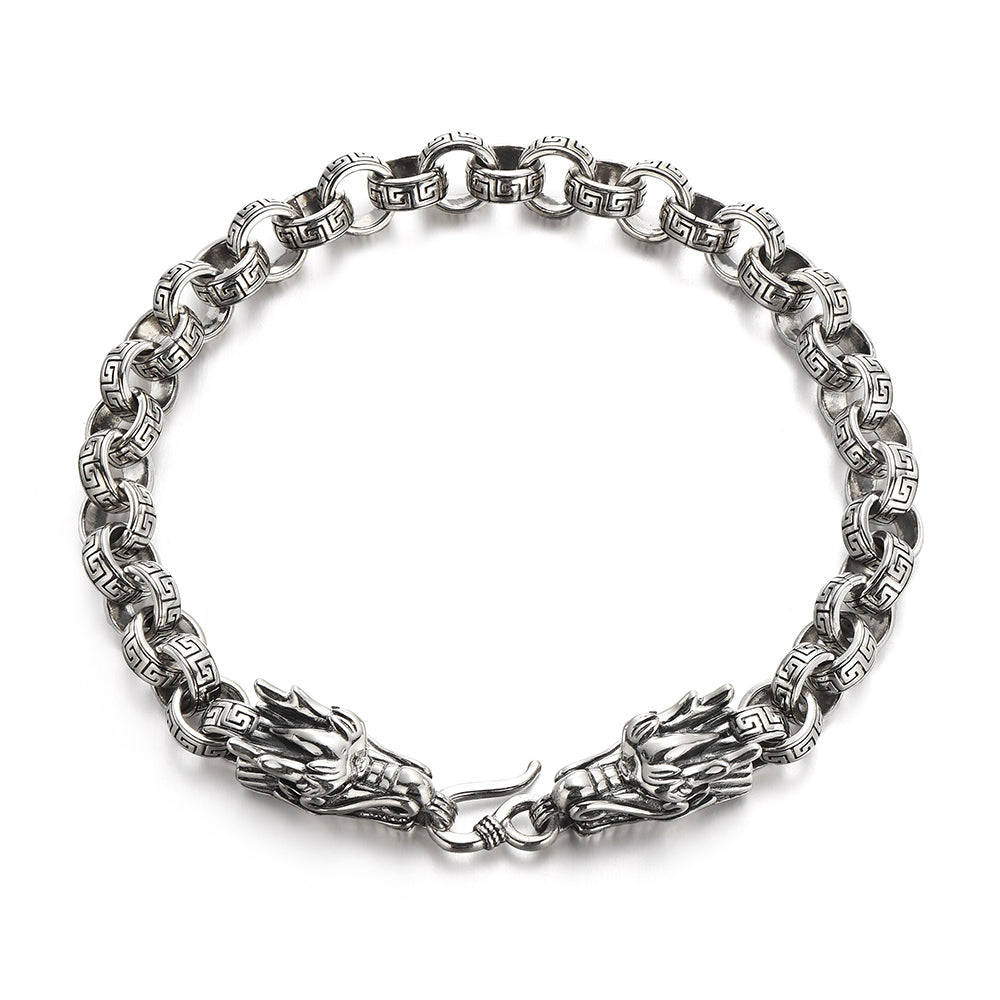 Vintage Dragon Hoop Chain Bracelet