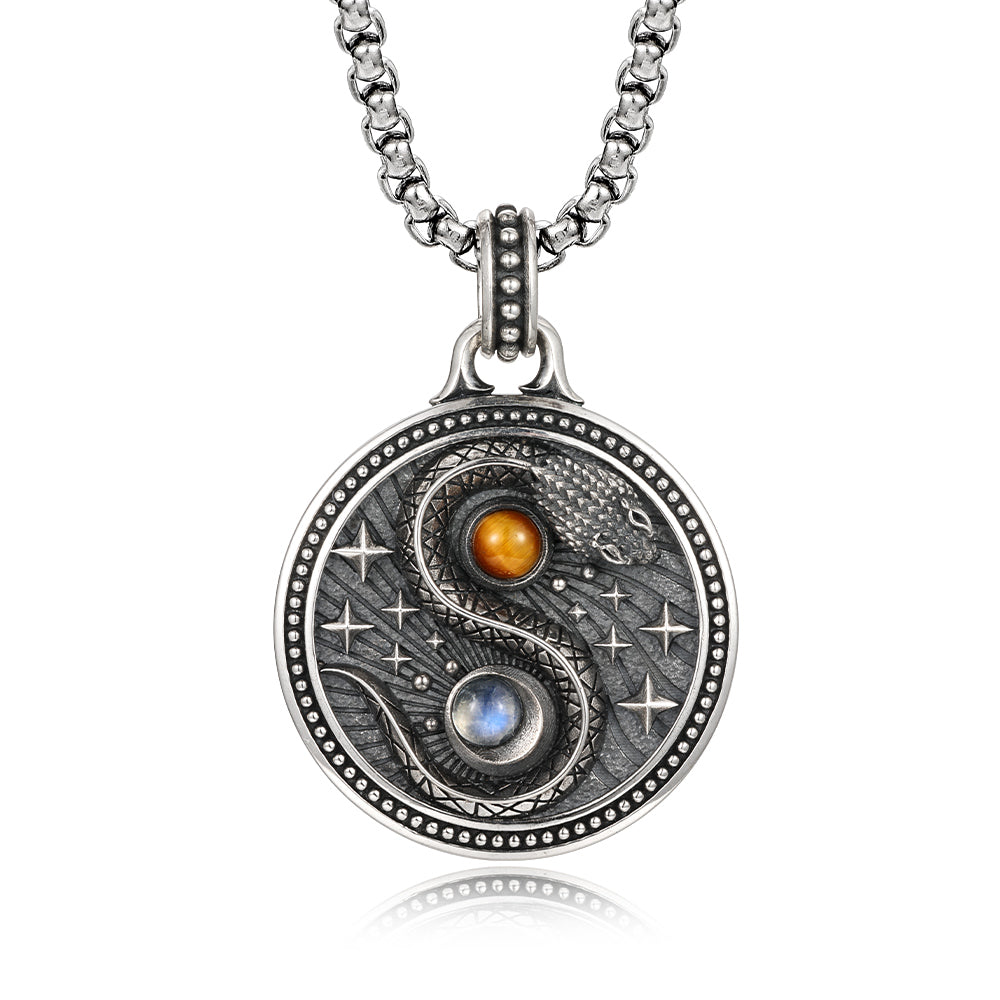 Vintage Yin Yang Snake Pendant