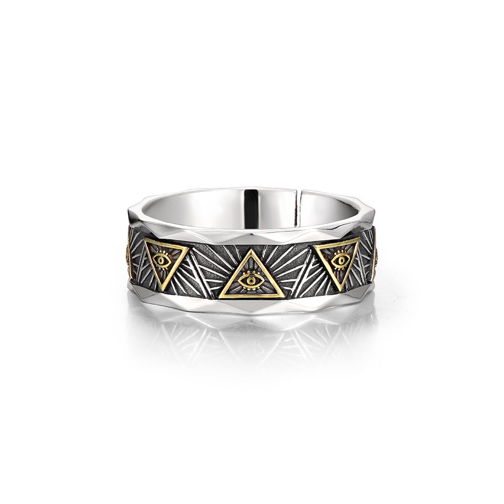 Vintage All Seeing Eye Ring Band
