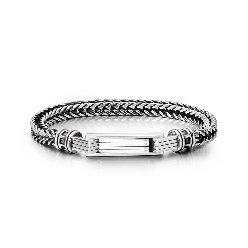 Vintage Buckle Braided Bracelet