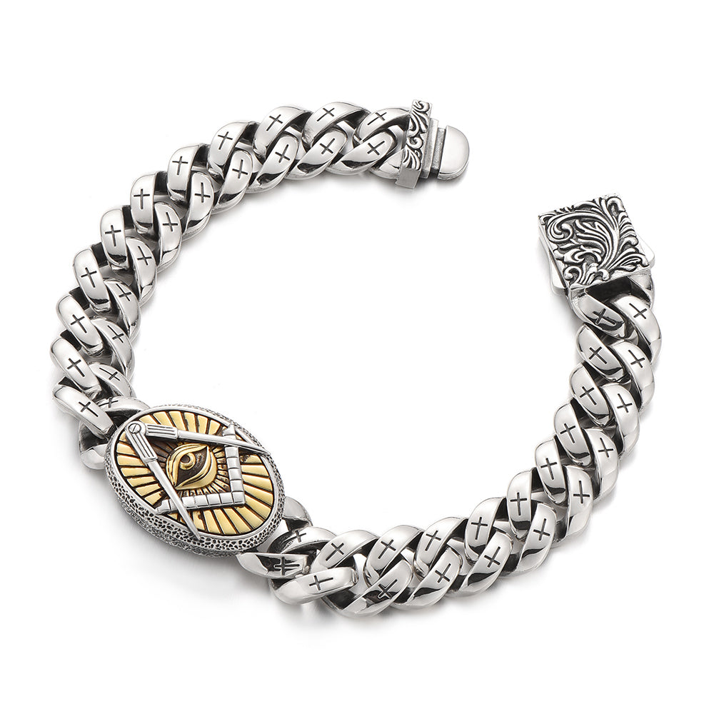 Masonic Cuban Link Bracelet