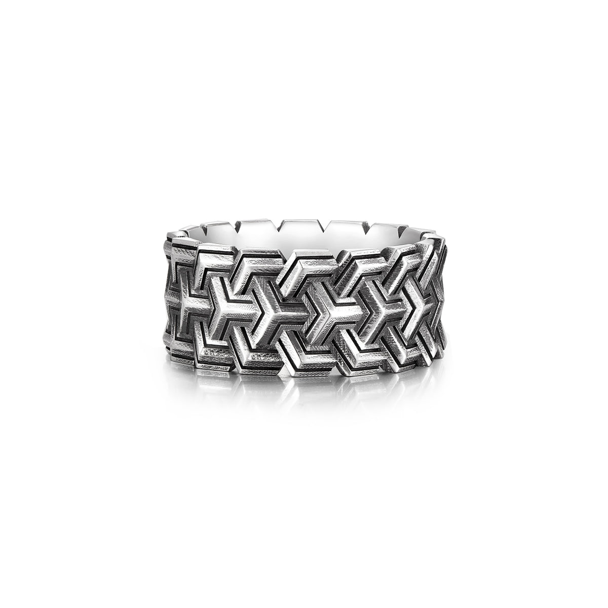Vintage Triple Row Armor Ring – S925 Sterling Silver Men's Ring