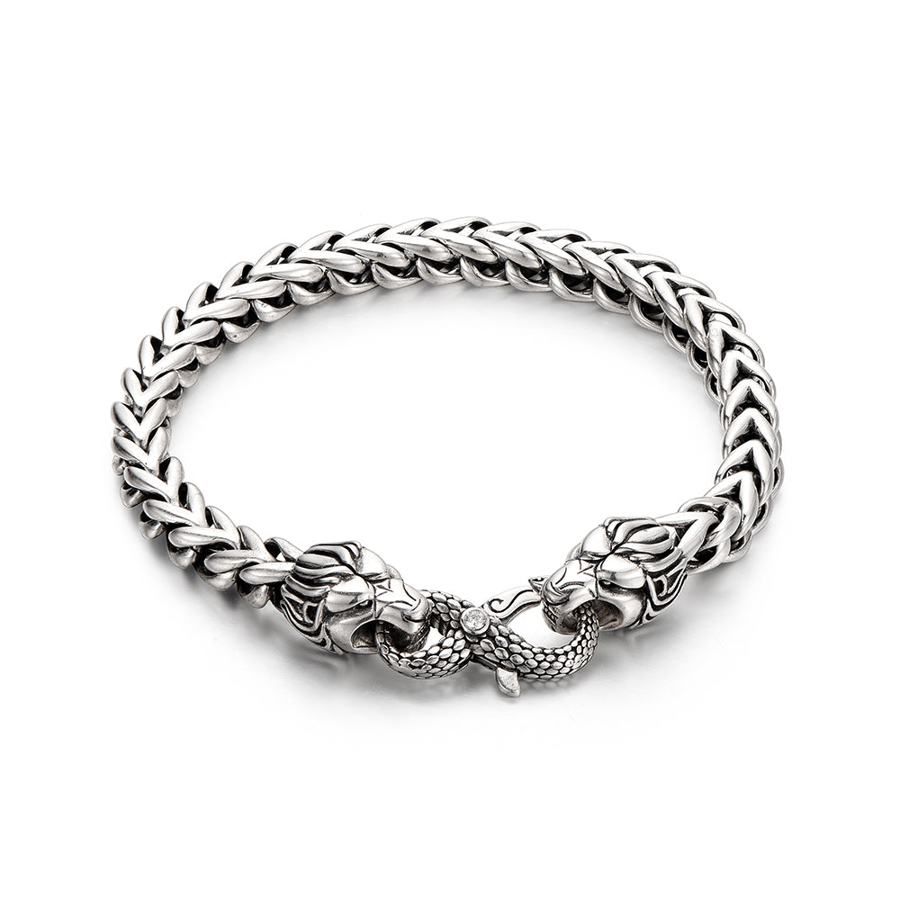 Vintage Lion Head Cuban Link Bracelet