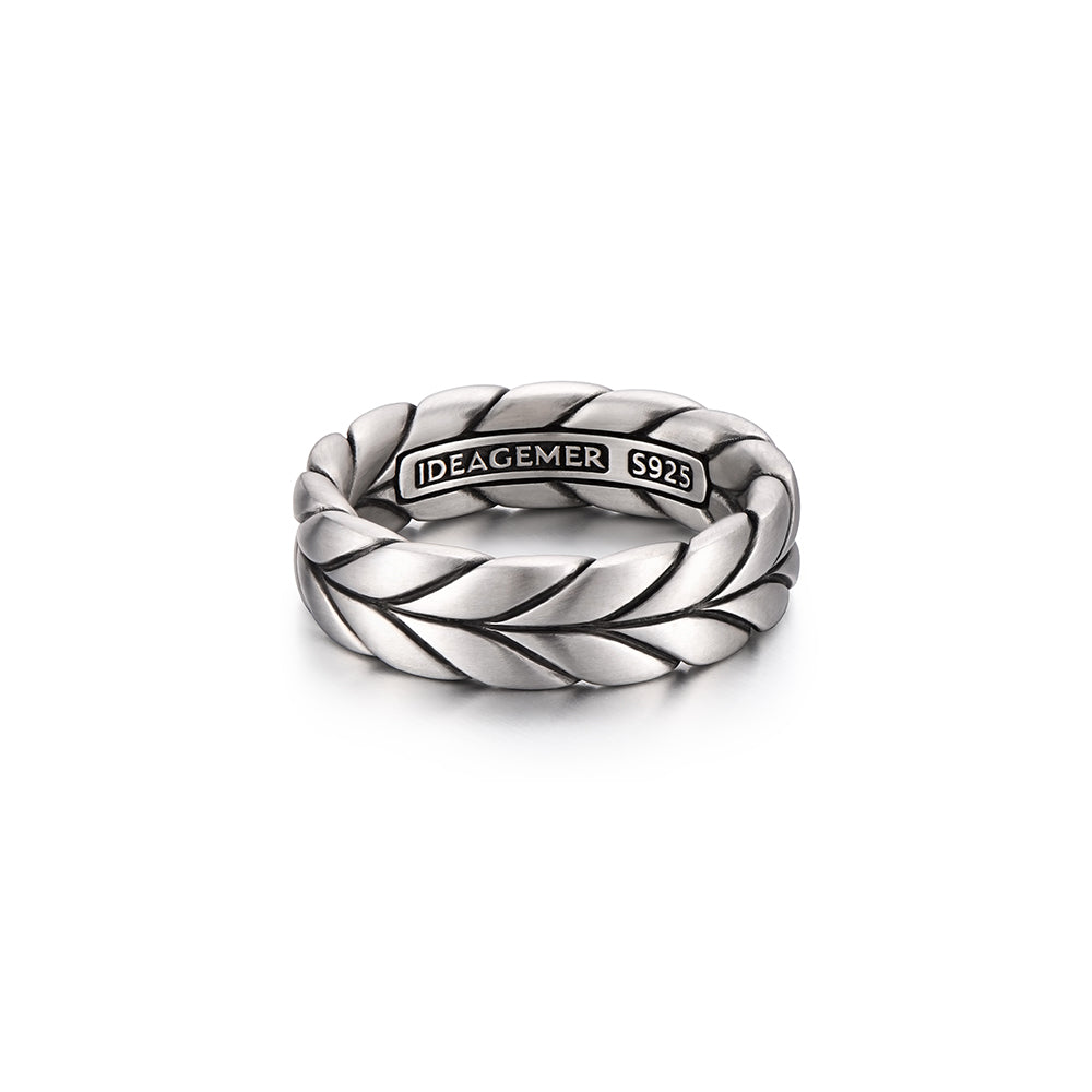 Sterling Silver Wheat Ear Ring Band