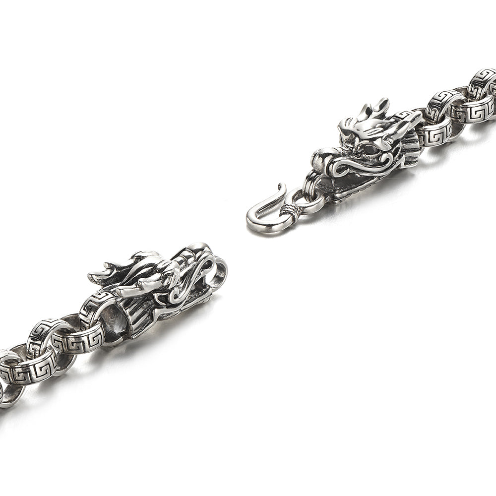 Vintage Dragon Hoop Chain Bracelet