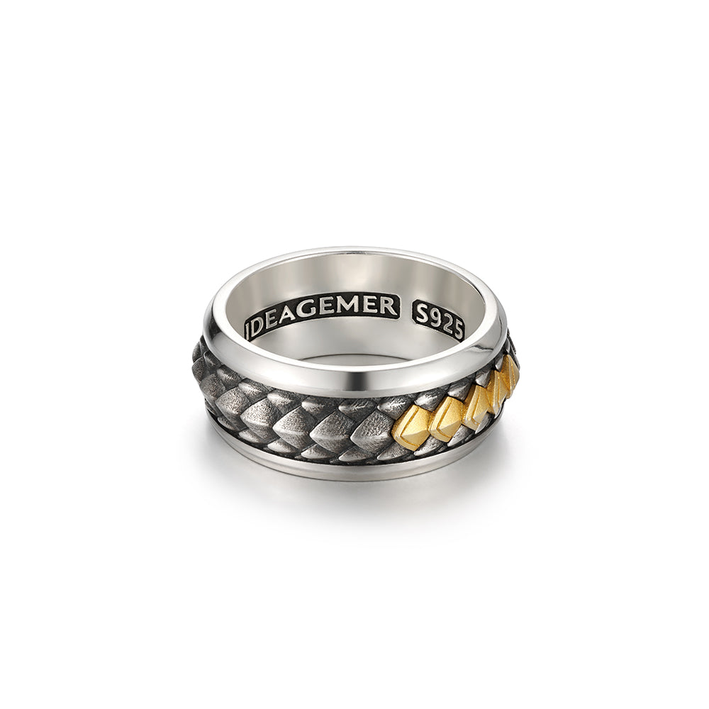 Vintage Dragon Scales Ring Band