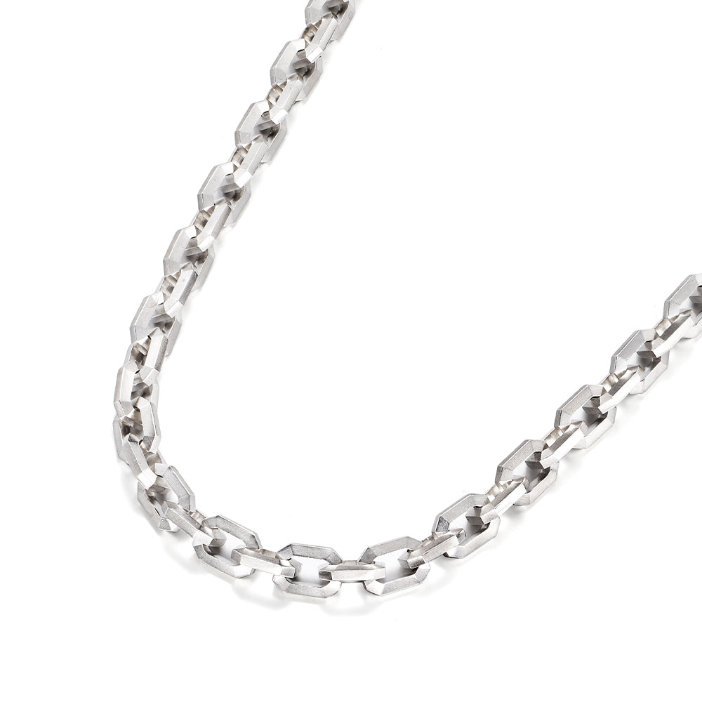 Solid Faceted Link Chain