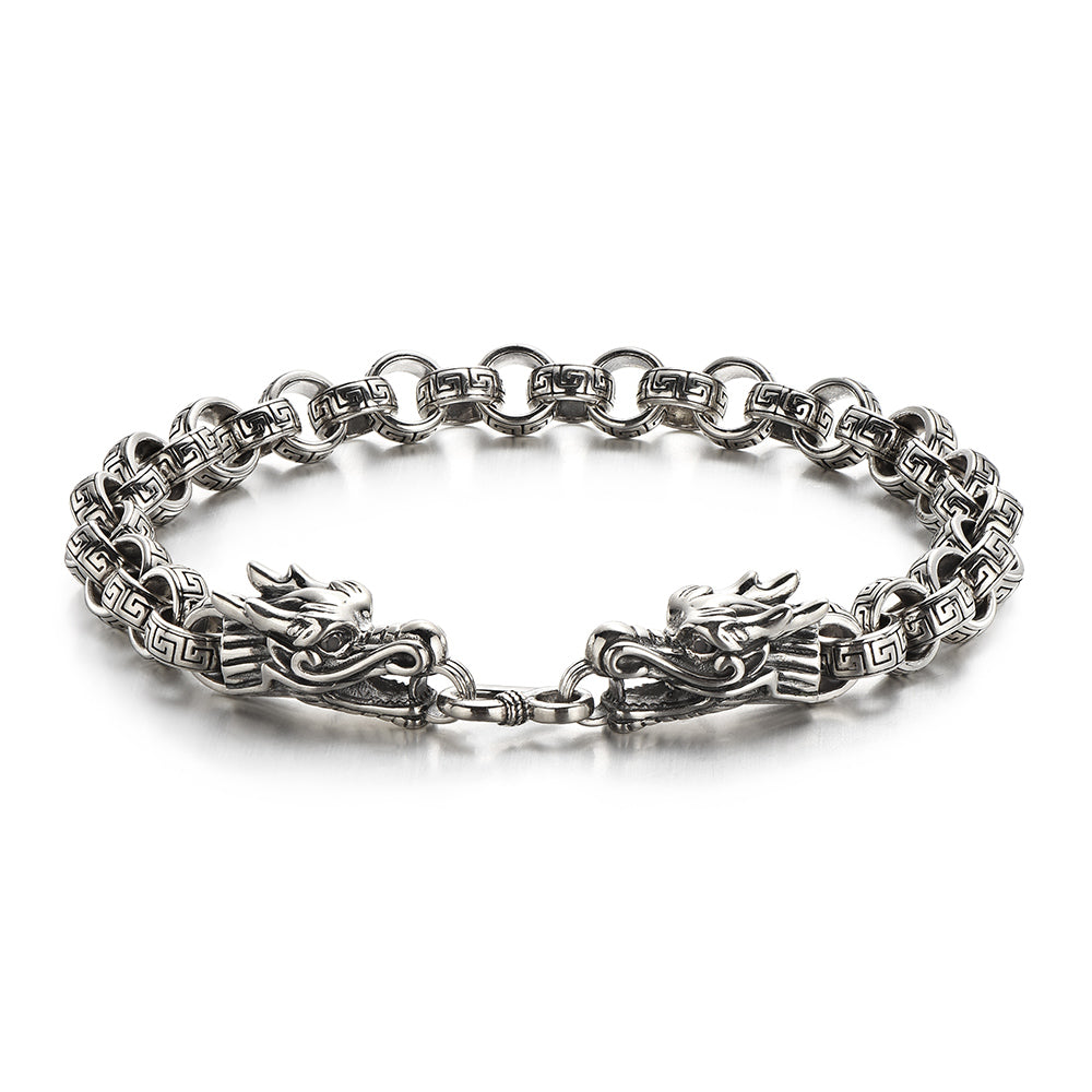 Vintage Dragon Hoop Chain Bracelet
