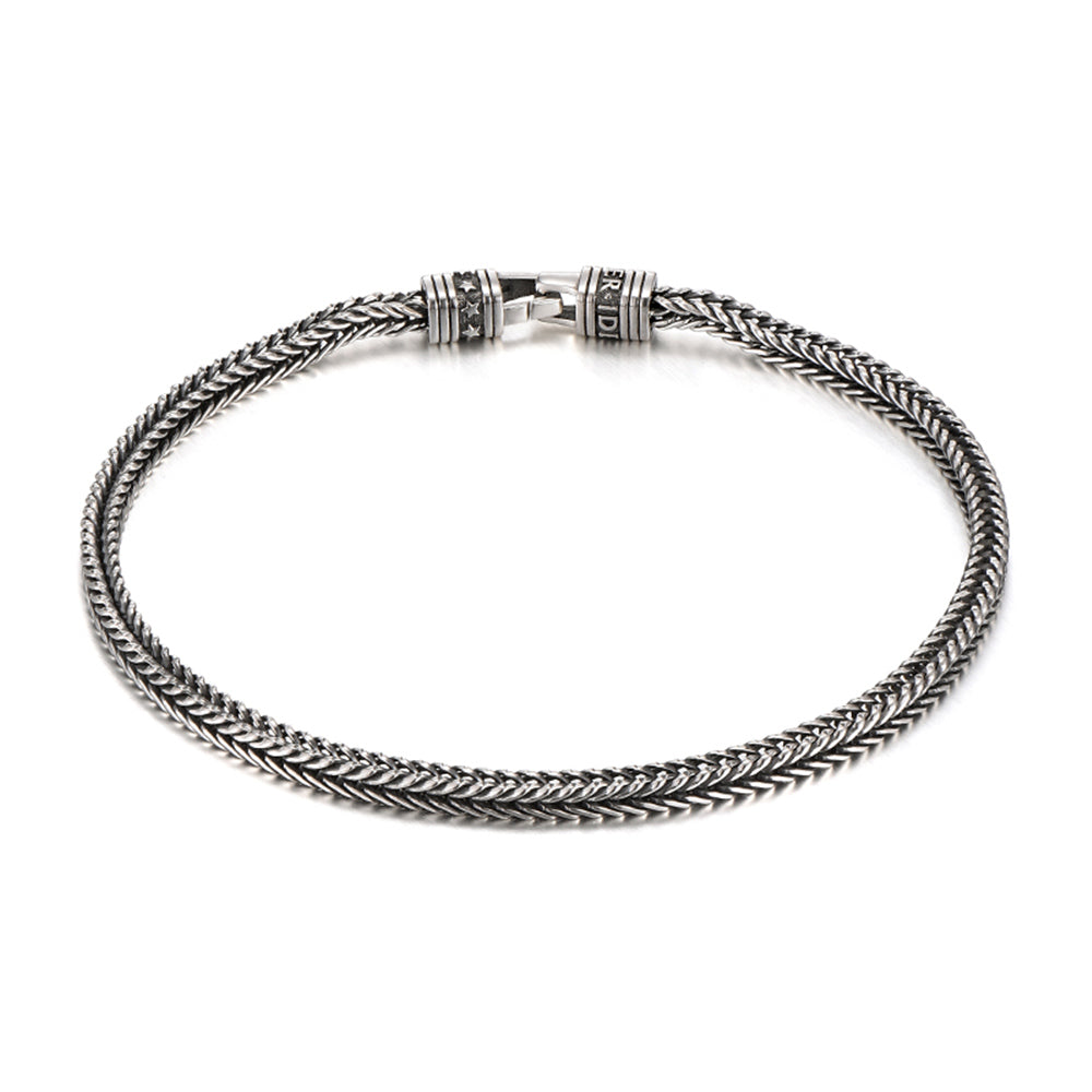 Vintage Sterling Silver Braided Bracelet