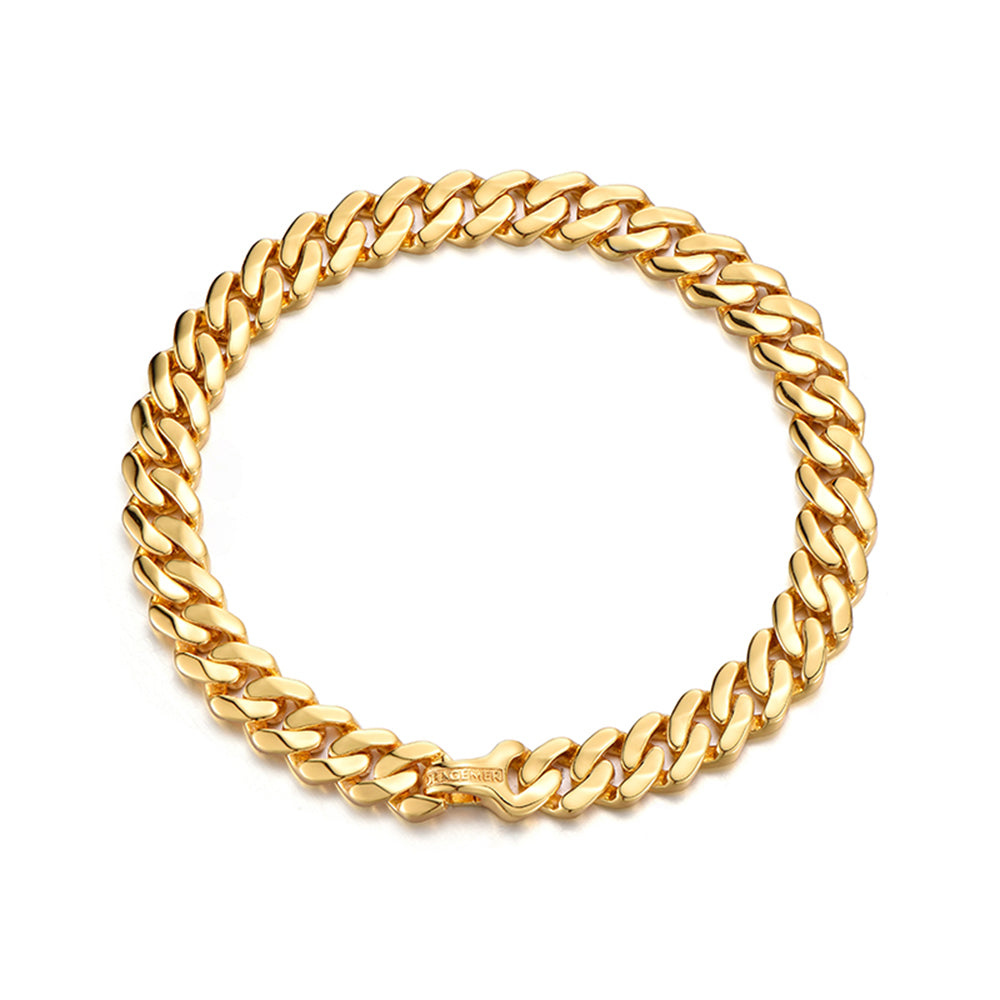 8 mm Curb Cuban Chain Bracelet