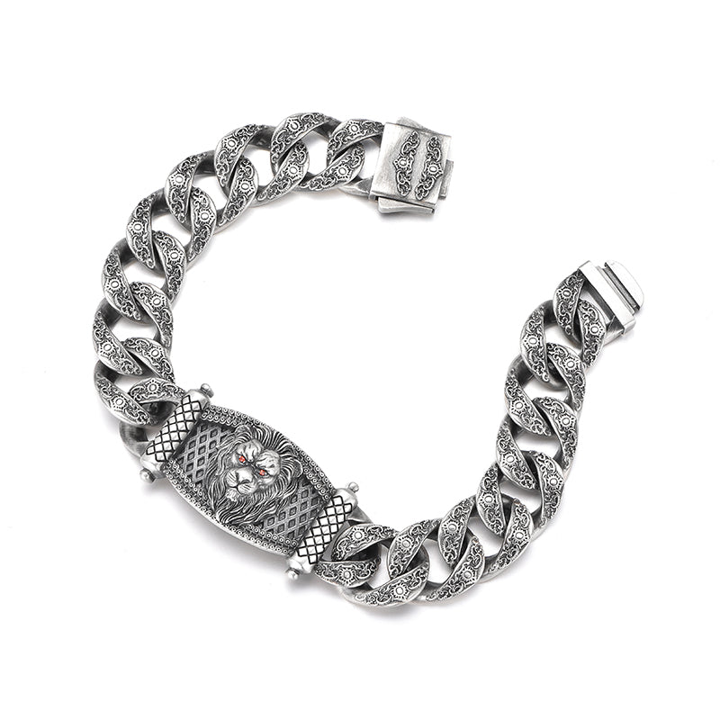 Vintage Beast Totem Cuban Link Bracelet-Lion/Tiger/Wolf
