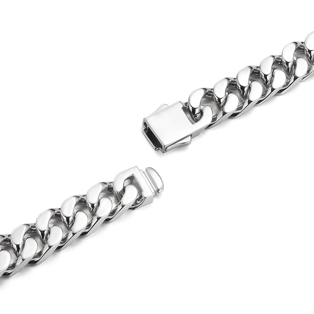 10 mm Sterling Silver Classic Cuban Link Bracelet