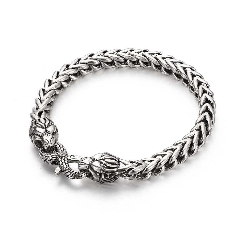 Vintage Lion Head Cuban Link Bracelet