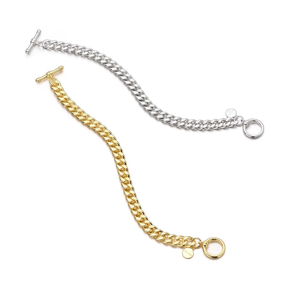 8mm Cuban Link Bracelet w/Toggle Clasp