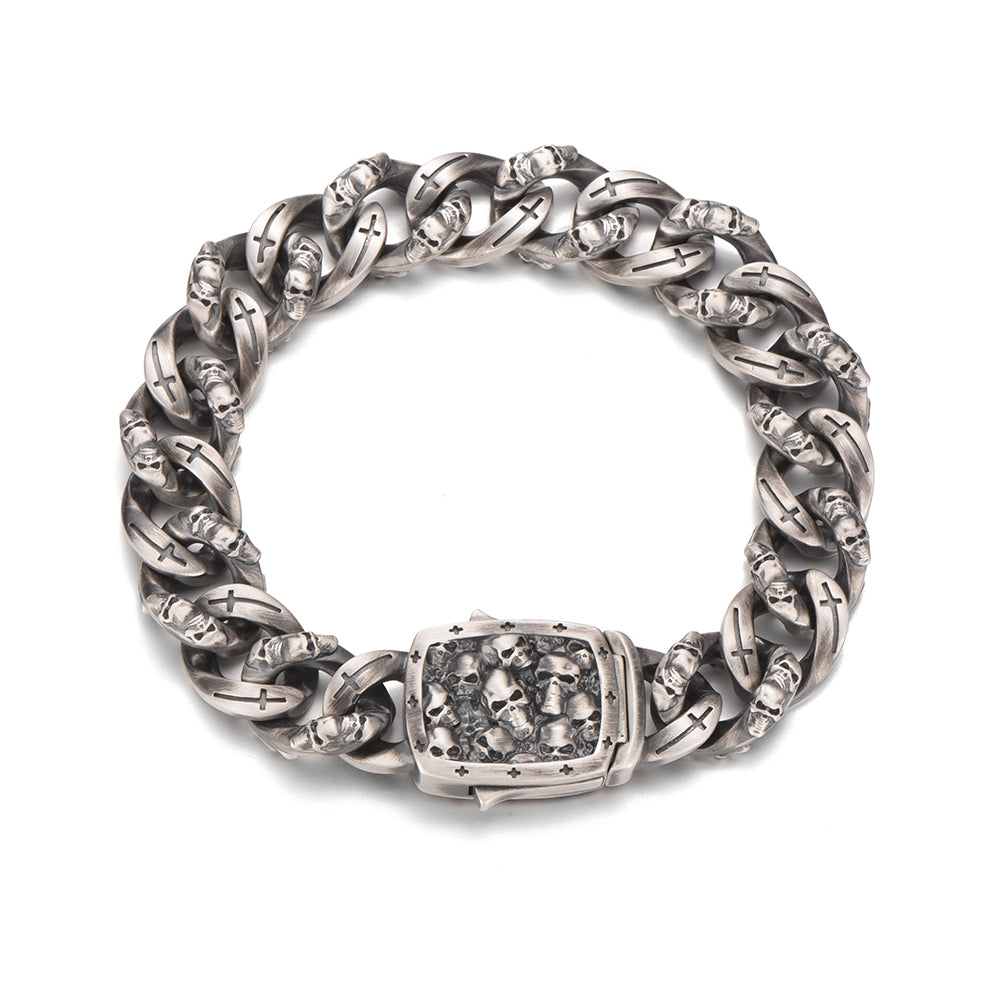 Skulls Cuban Link Bracelet