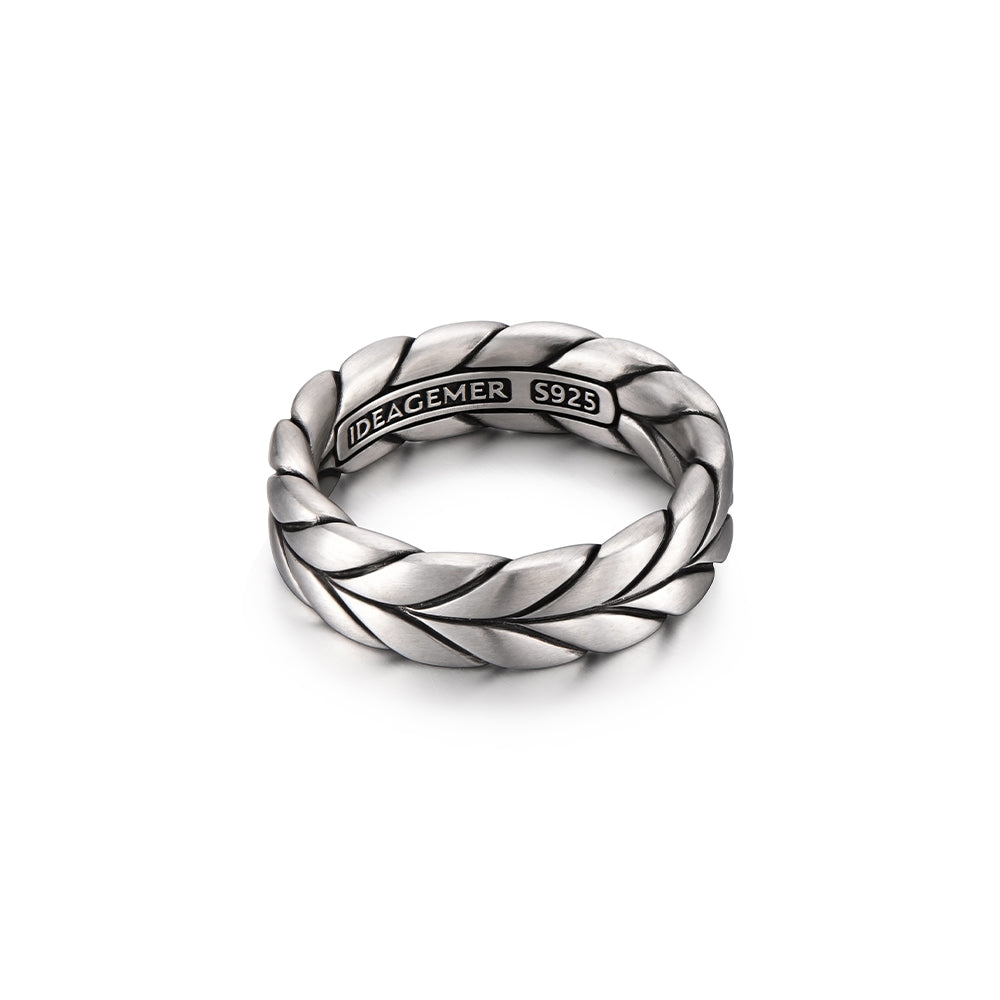 Sterling Silver Wheat Ear Ring Band