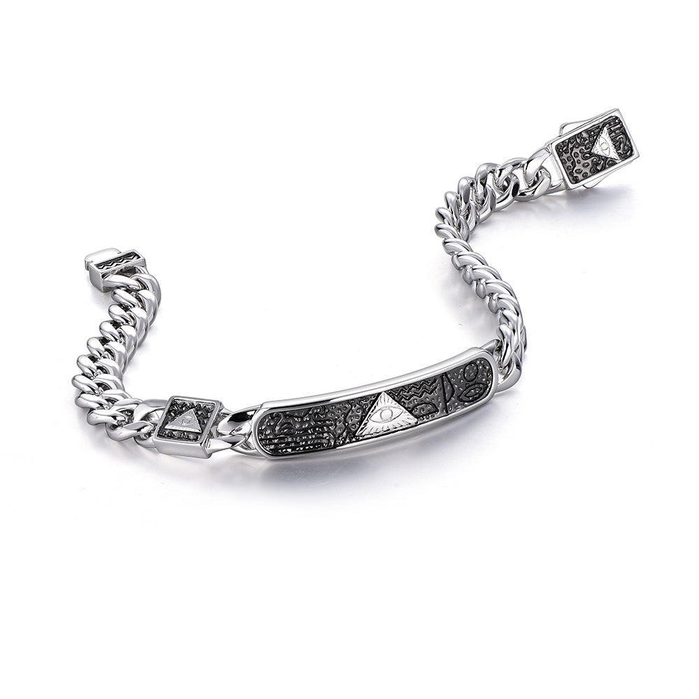Vintage Eye Of God Cuban Link Bracelet
