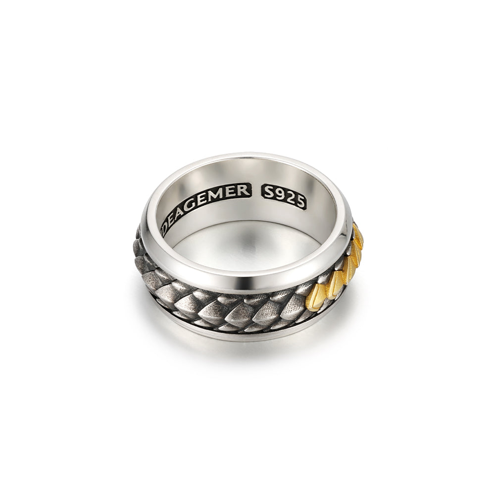 Vintage Dragon Scales Ring Band
