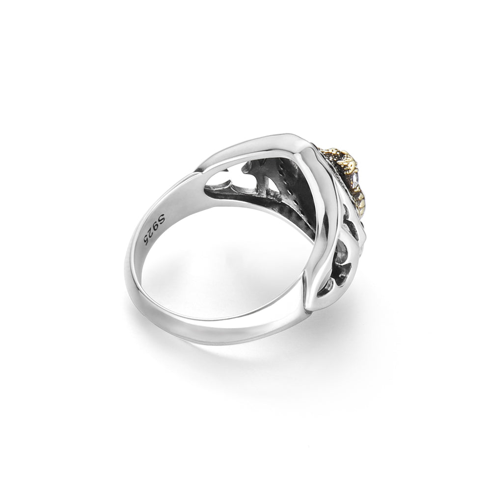 Black Gold Python Signet Ring