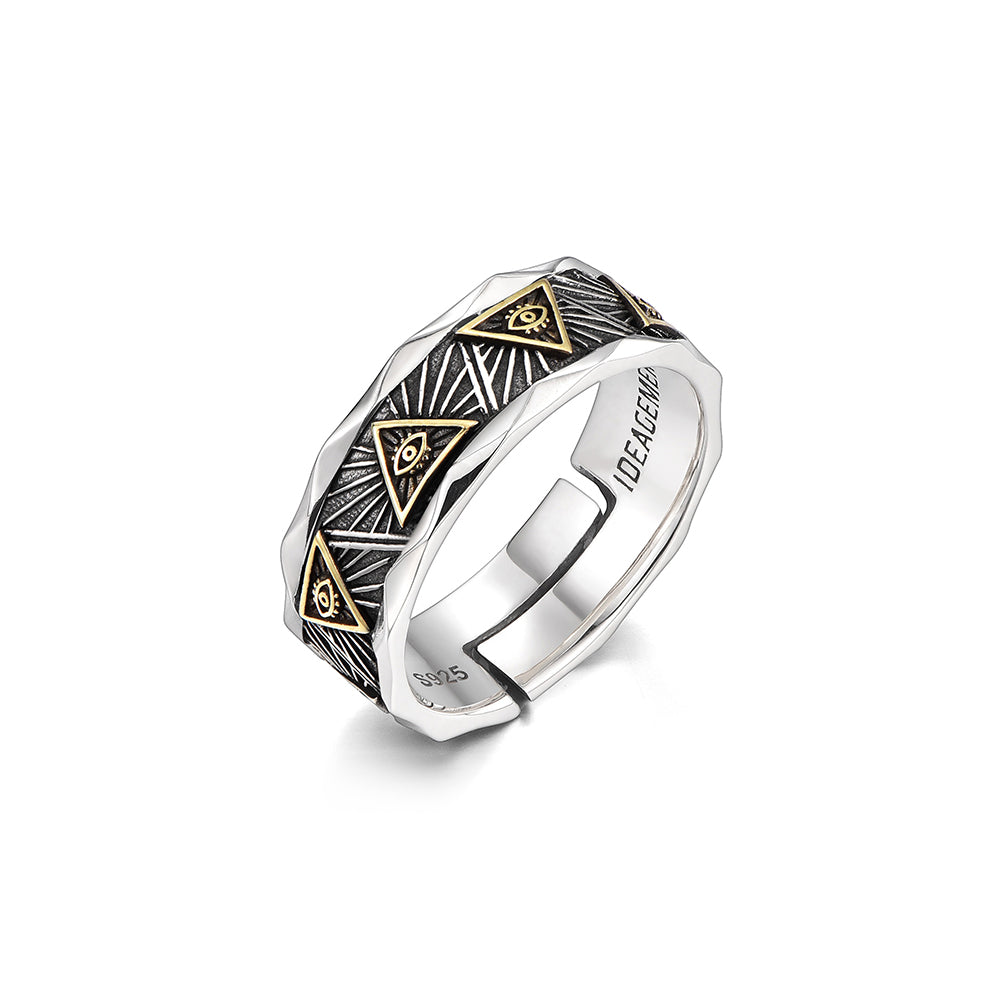 Vintage All Seeing Eye Ring Band