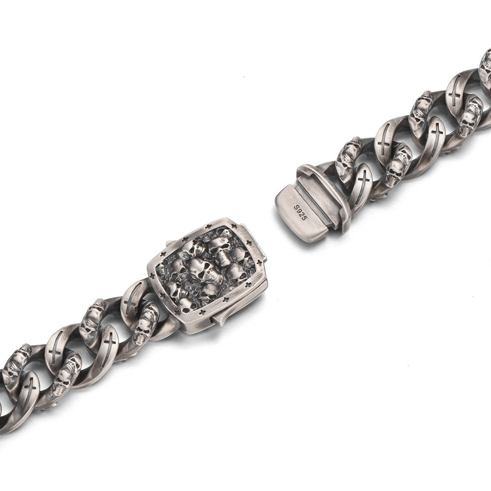 Skulls Cuban Link Bracelet