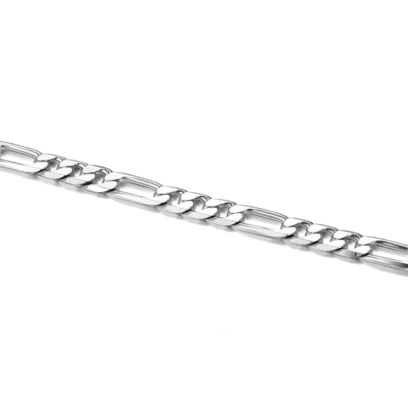 7mm Figaro Chain Bracelet
