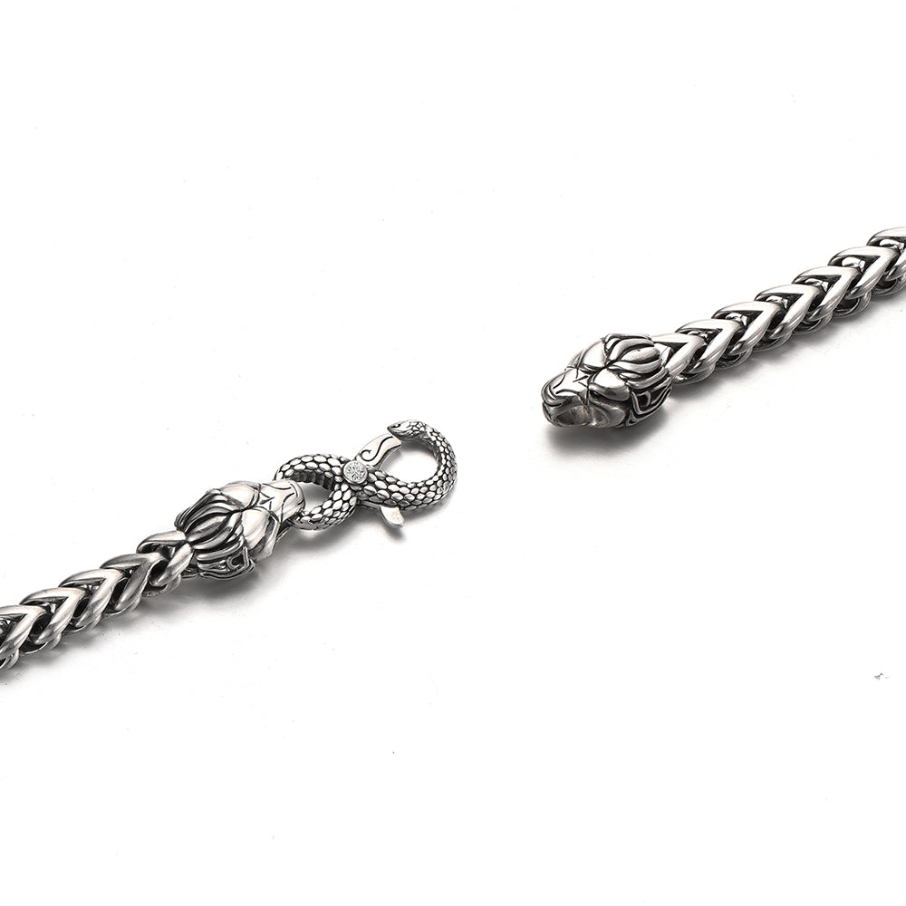 Vintage Lion Head Cuban Link Bracelet