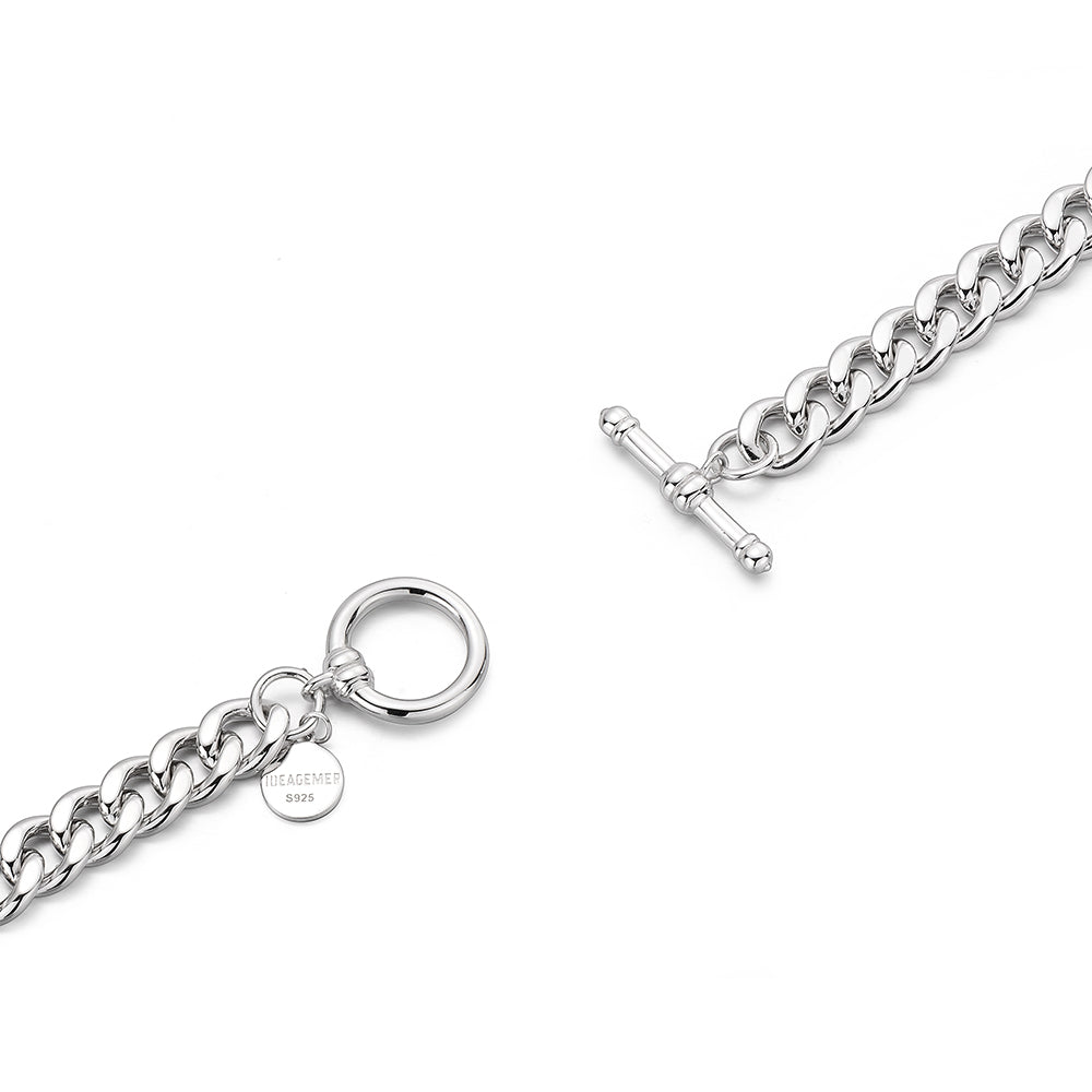 8mm Cuban Link Bracelet w/Toggle Clasp