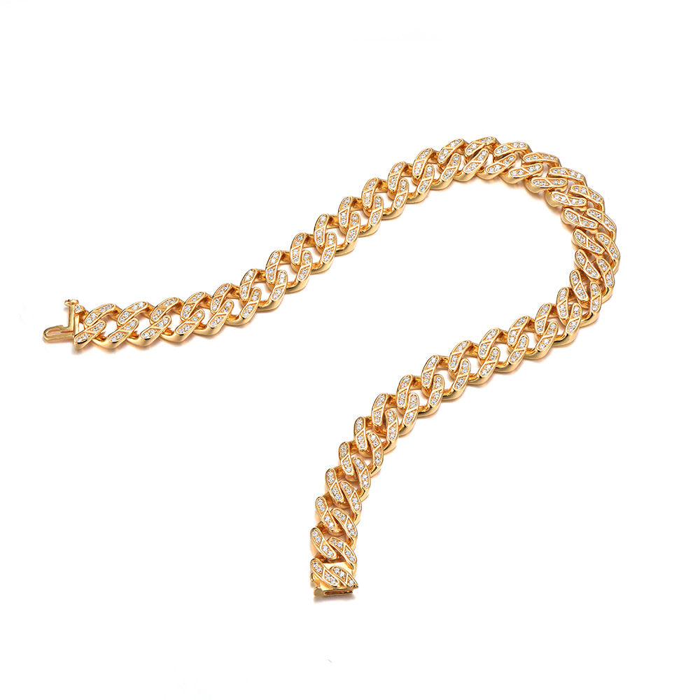 8mm Iced Out Cuban Link Bracelet