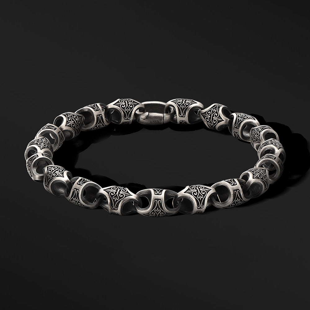 Vintage Baroque Curly Leaf Bracelet