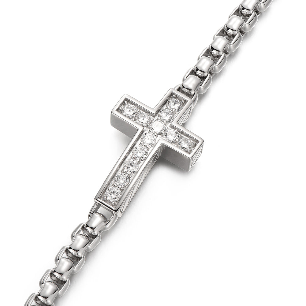 Cross Box Chain Bracelet
