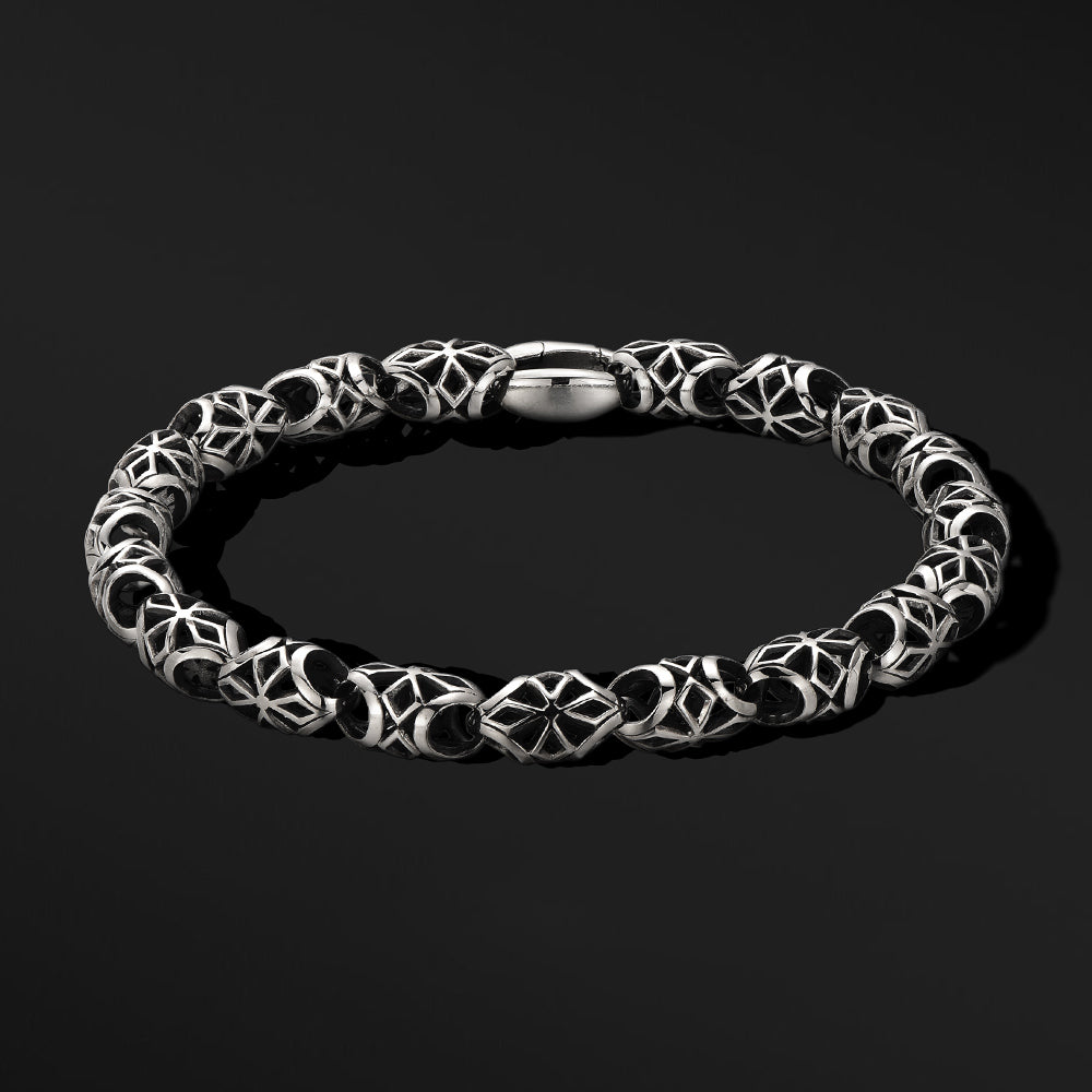 Vintage Hollow Cross Beads Bracelet