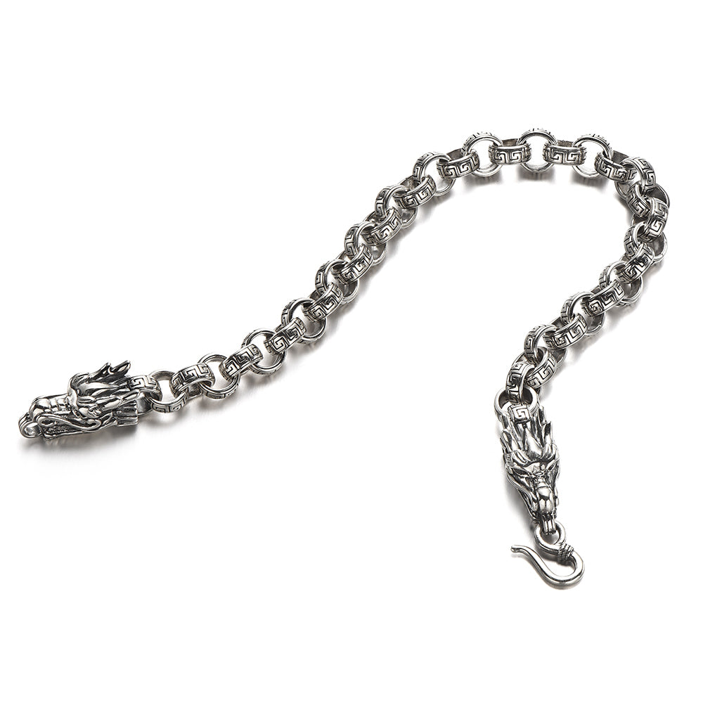 Vintage Dragon Hoop Chain Bracelet