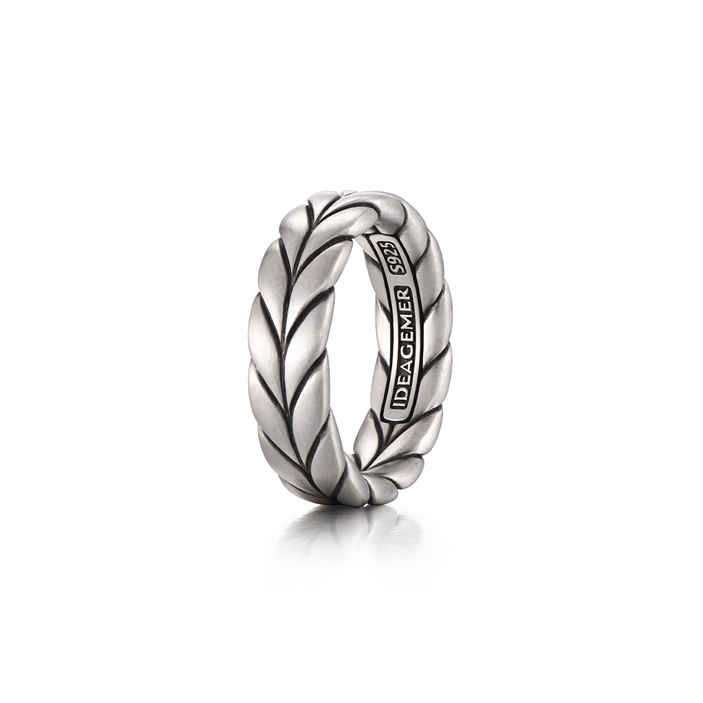Sterling Silver Wheat Ear Ring Band