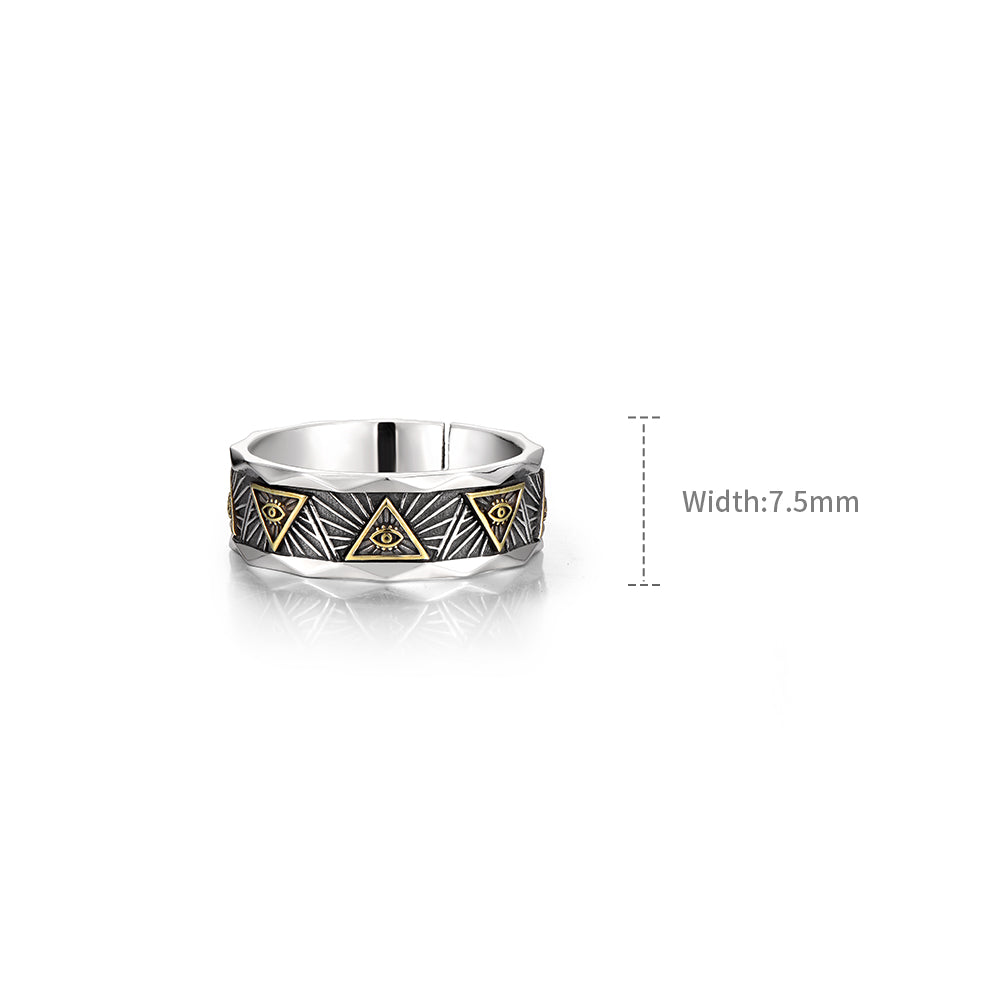 Vintage All Seeing Eye Ring Band