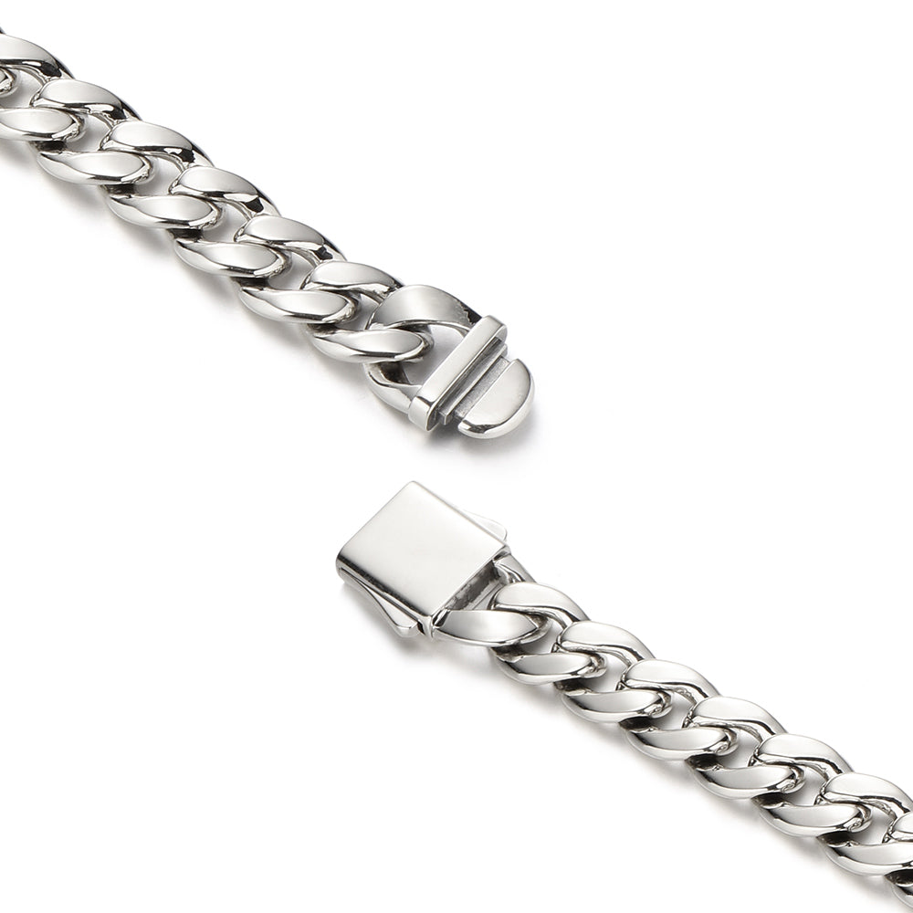 10mm Cuban Link Bracelet w/ Lion Clasp