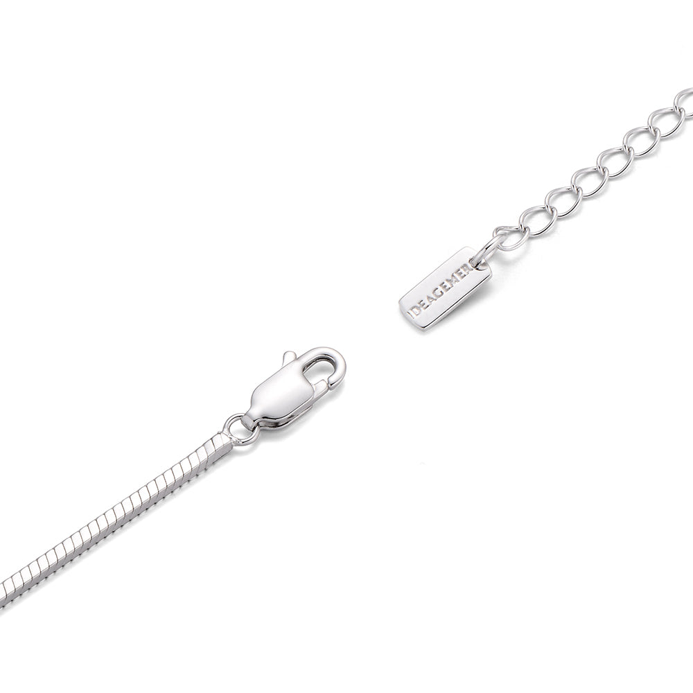1.5 mm Sterling Silver Snake Bone Chain Bracelet