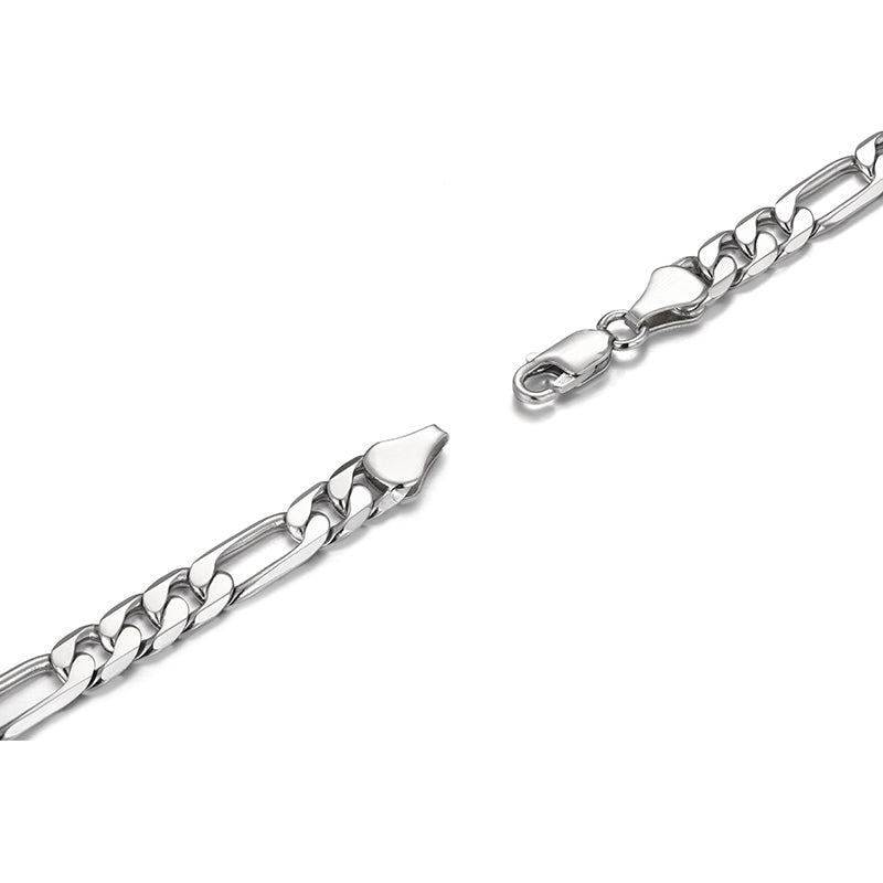 7mm Figaro Chain Bracelet