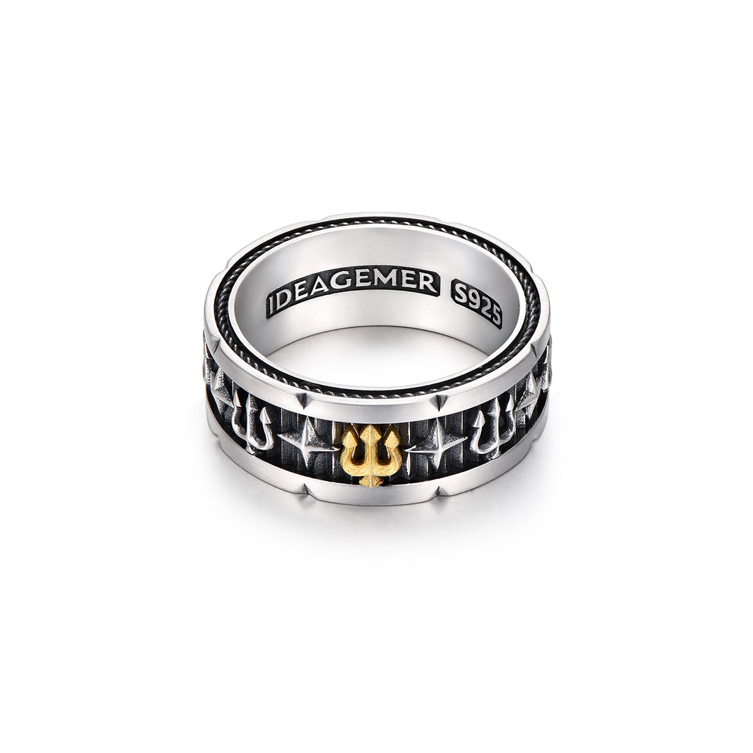 Vintage Trident Ring Band