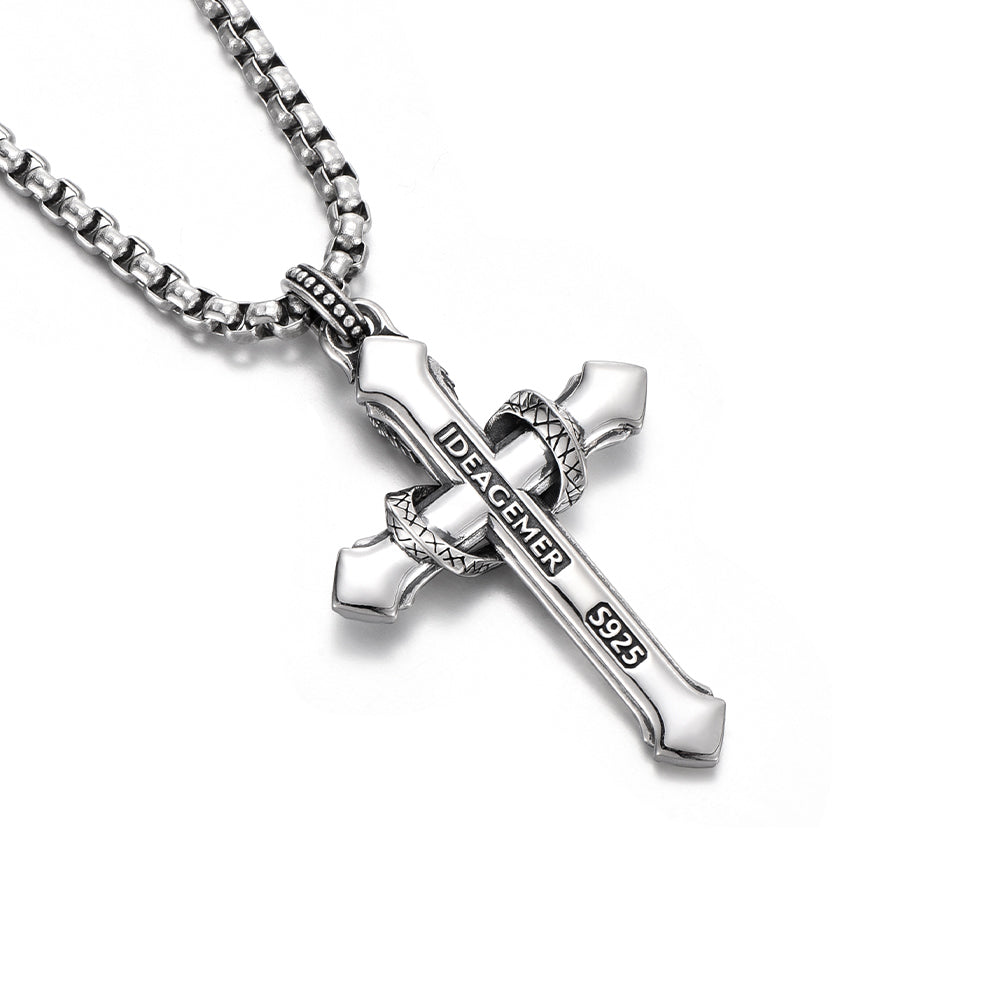 Spirit Snake Cross Pendant