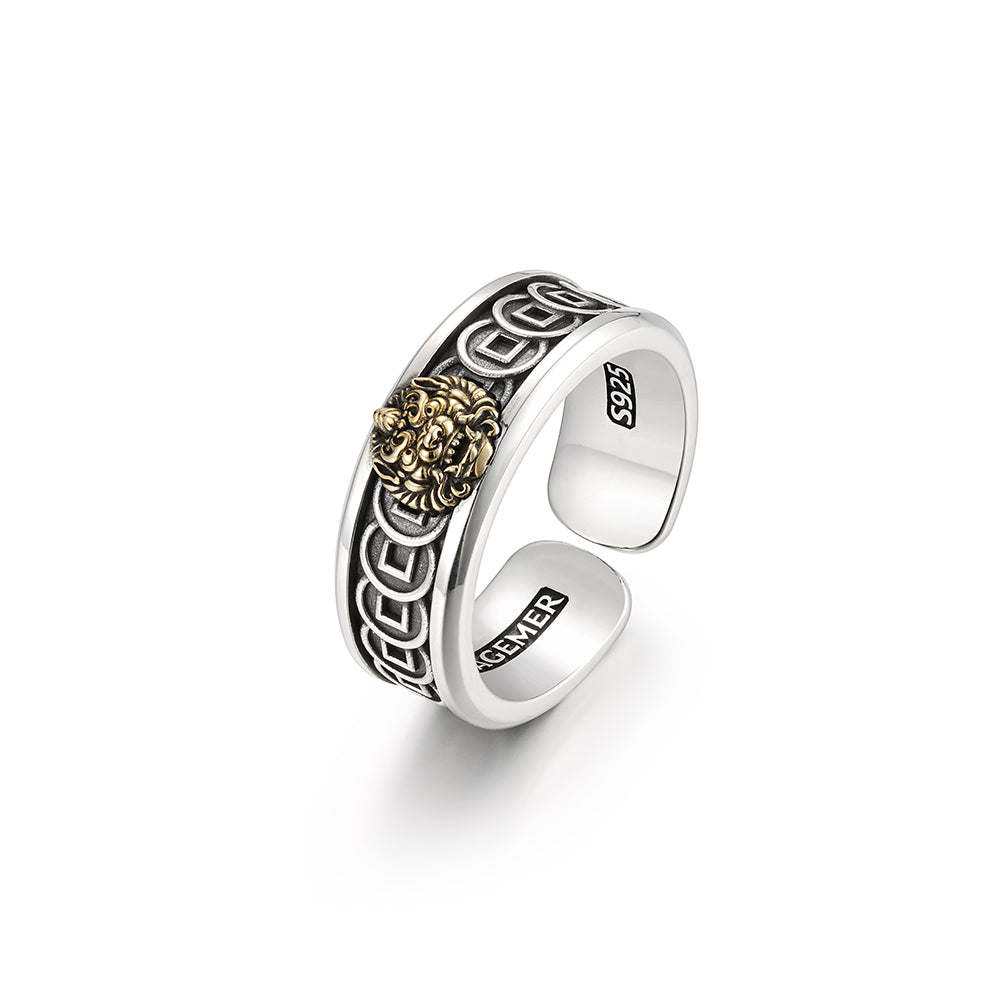 Brave Troops Beast Coin Ring Band