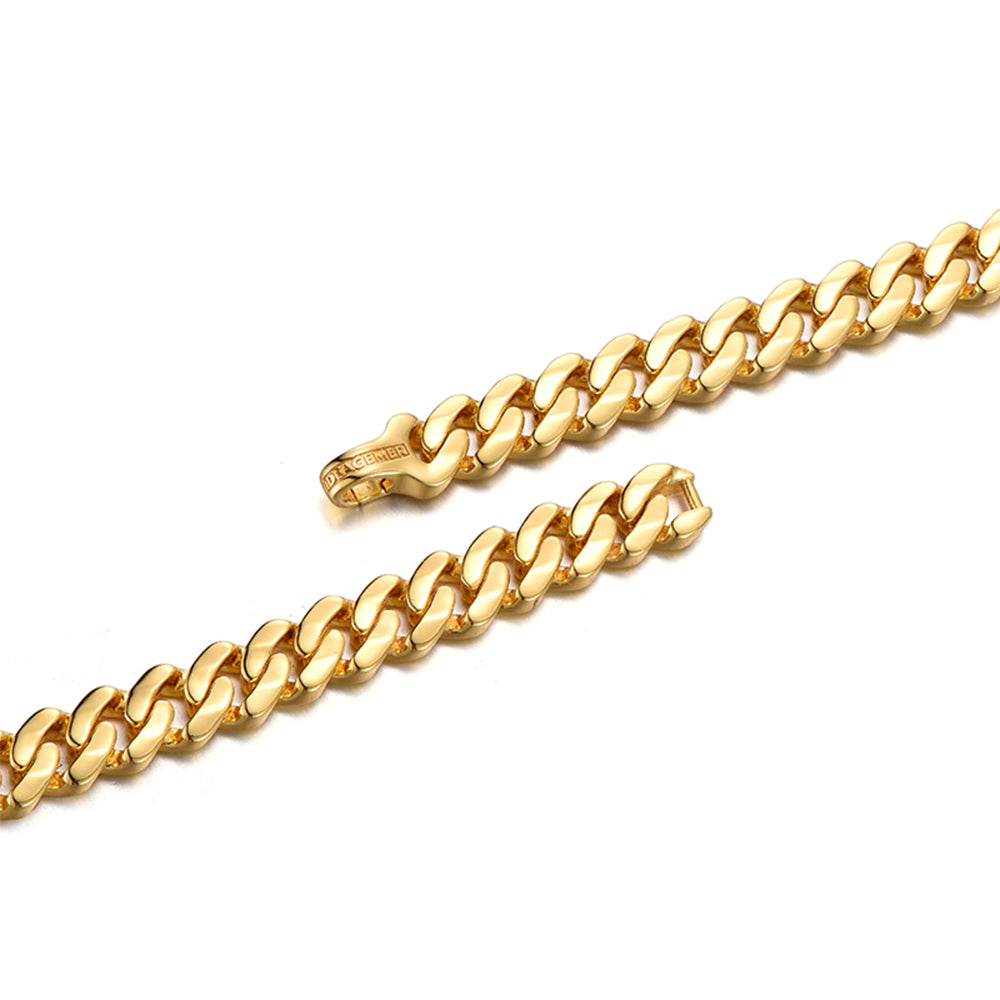 8 mm Curb Cuban Chain Bracelet