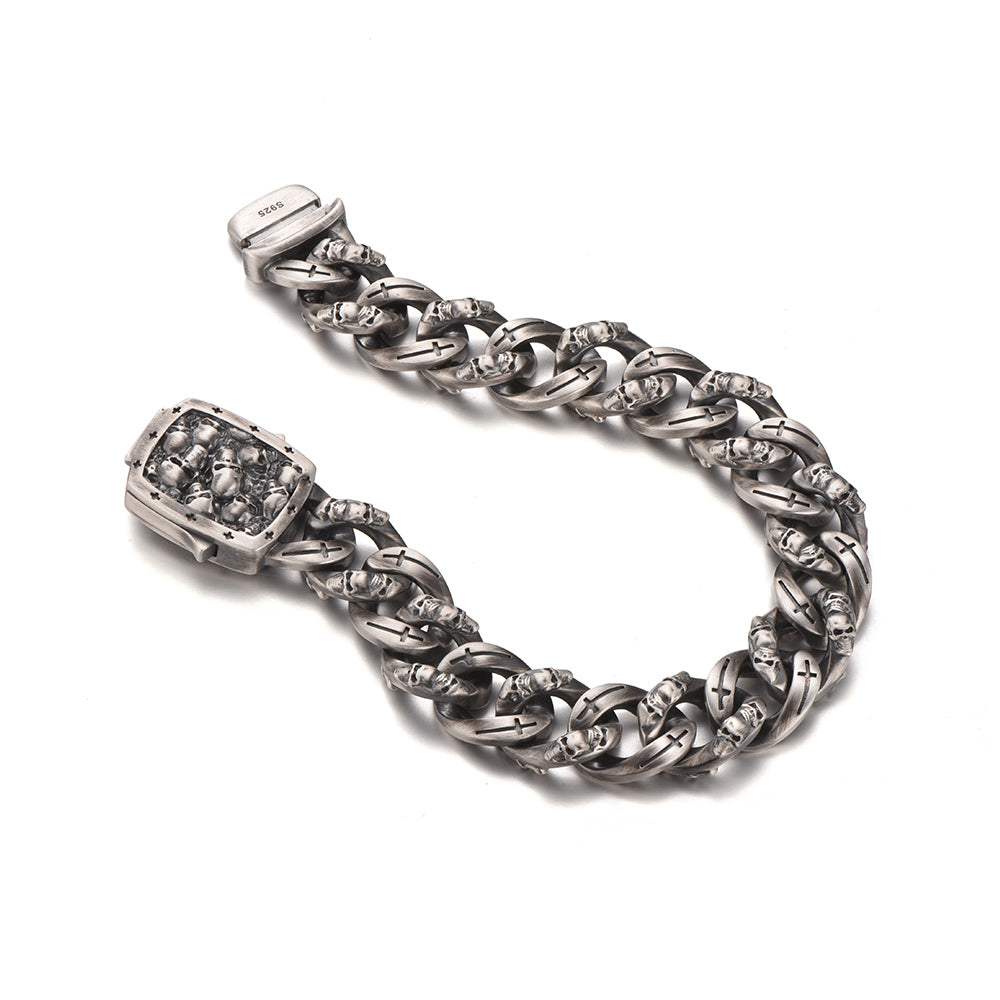 Skulls Cuban Link Bracelet